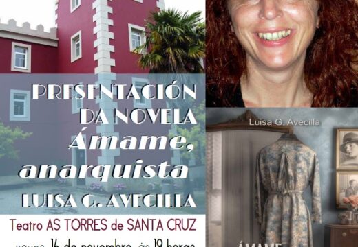 Presentación da novela Ámame anarquista de Luisa G. Avecilla no teatro das Torres en Santa Cruz